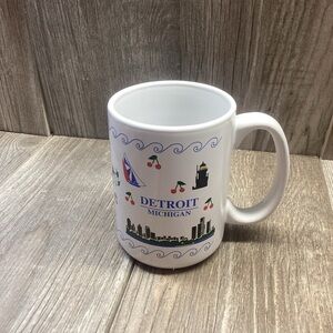 Michigan Traverse City Cherries 16fl Oz Coffee Mug Detroit, Michigan, The Thumb